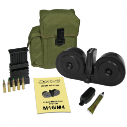 *Beta 100 Round C-MAG System M16 M4 - Black with Olive Drab Pouch